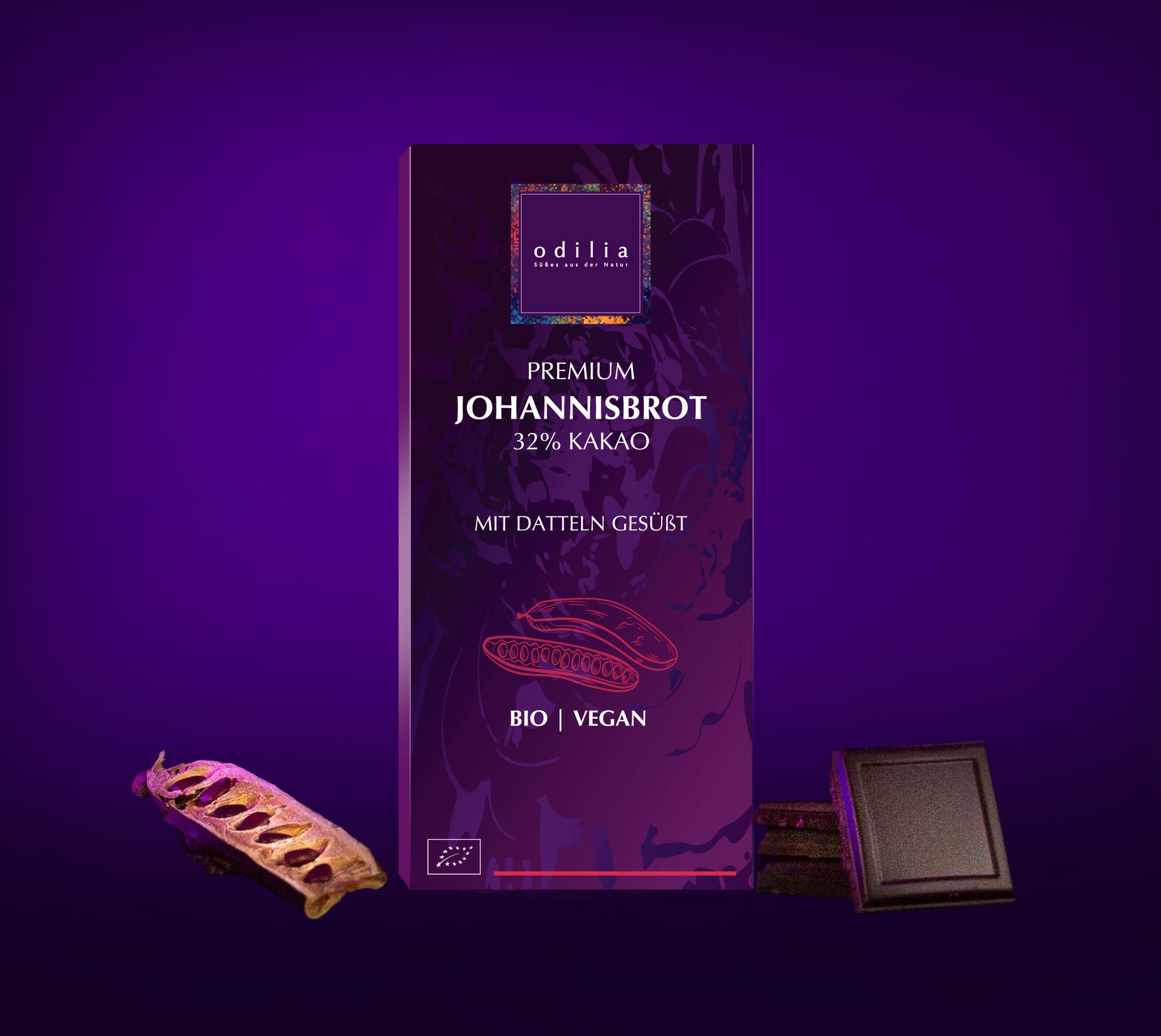 Johannisbrot Dattelschokolade – Handgemachte Bio-Schokolade mit natürlicher Süße & mildem Kakaogeschmack