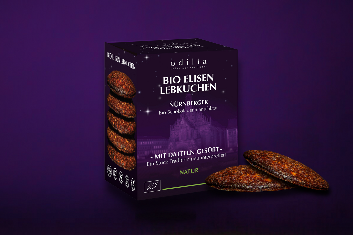 Lebkuchen Natur ohne Zucker – Feiner Lebkuchen mit natürlicher Dattelsüße, bio & vegan
