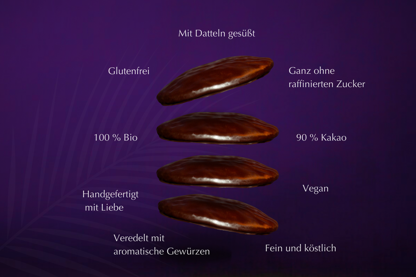 Lebkuchen schokoliert – Feinster Lebkuchen mit dunkler Schokolade & natürlicher Dattelsüße