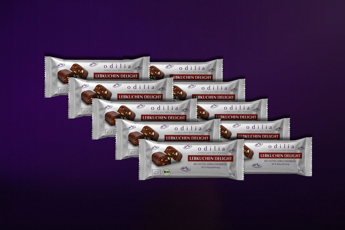 Lebkuchen Delight -Bio Lebkuchenriegel mit Schokolade
