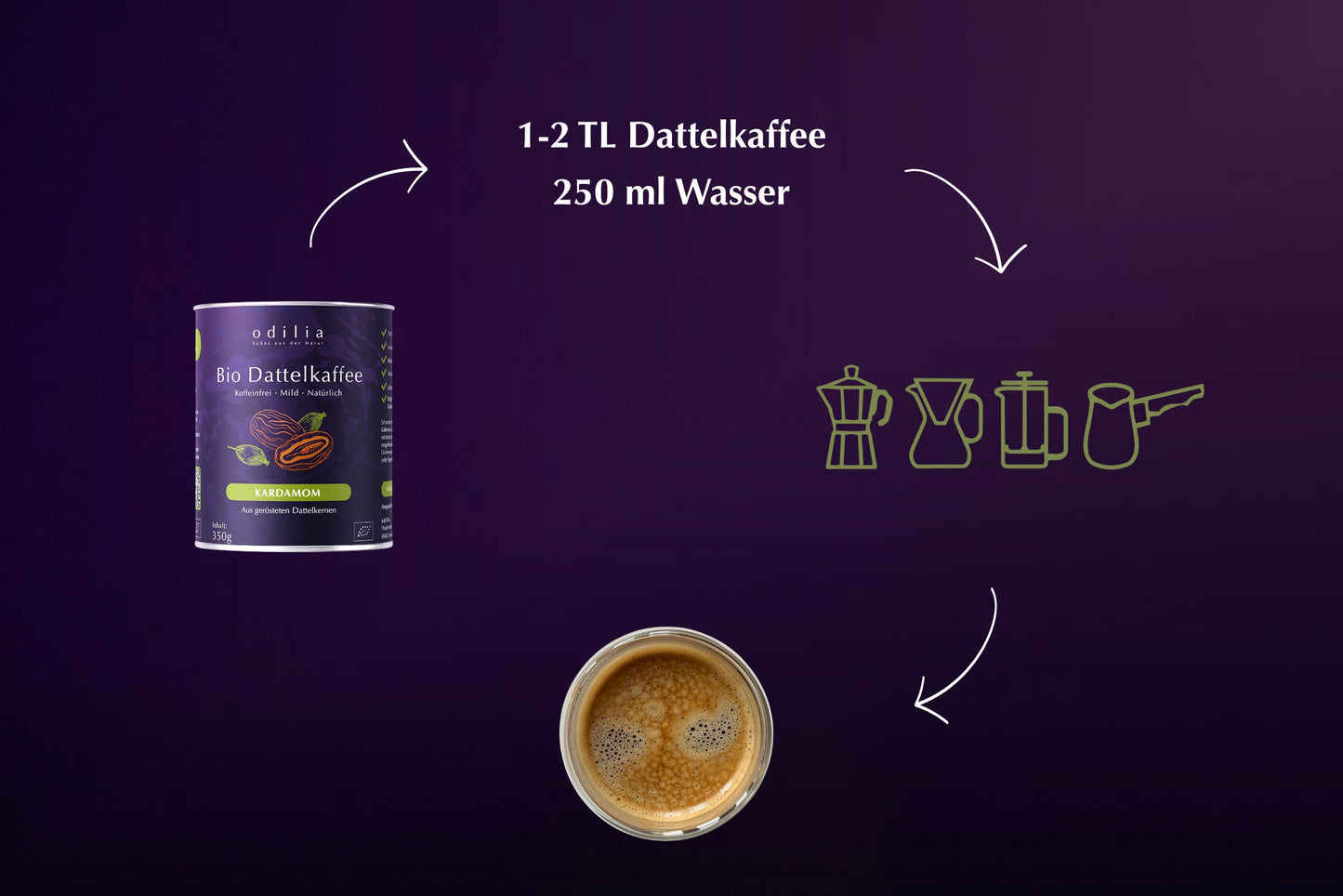 Dattelkaffee mit Kardamom 350g
