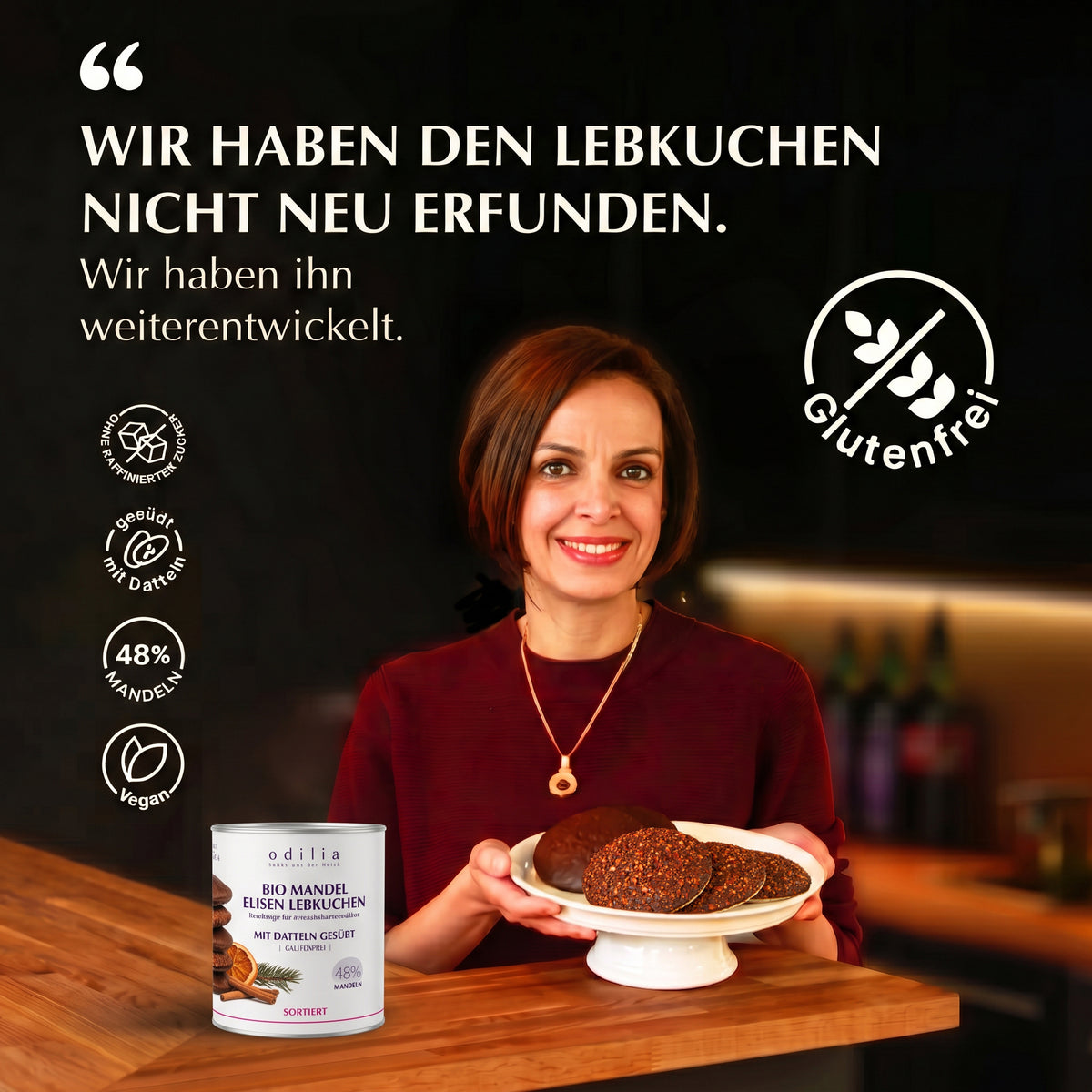 Bio Mandel-Elisenlebkuchen – mit Datteln gesüßt