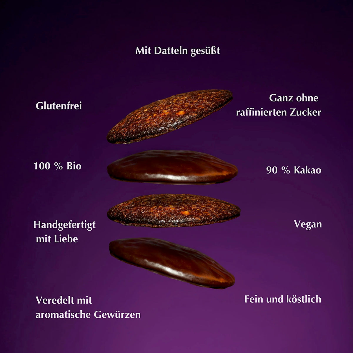 Bio Mandel-Elisenlebkuchen – mit Datteln gesüßt