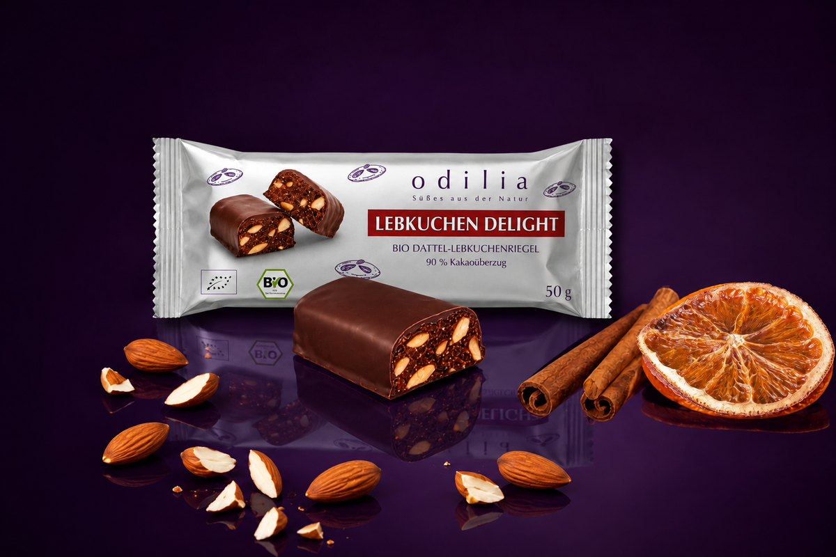 Lebkuchen Delight -Bio Lebkuchenriegel mit Schokolade