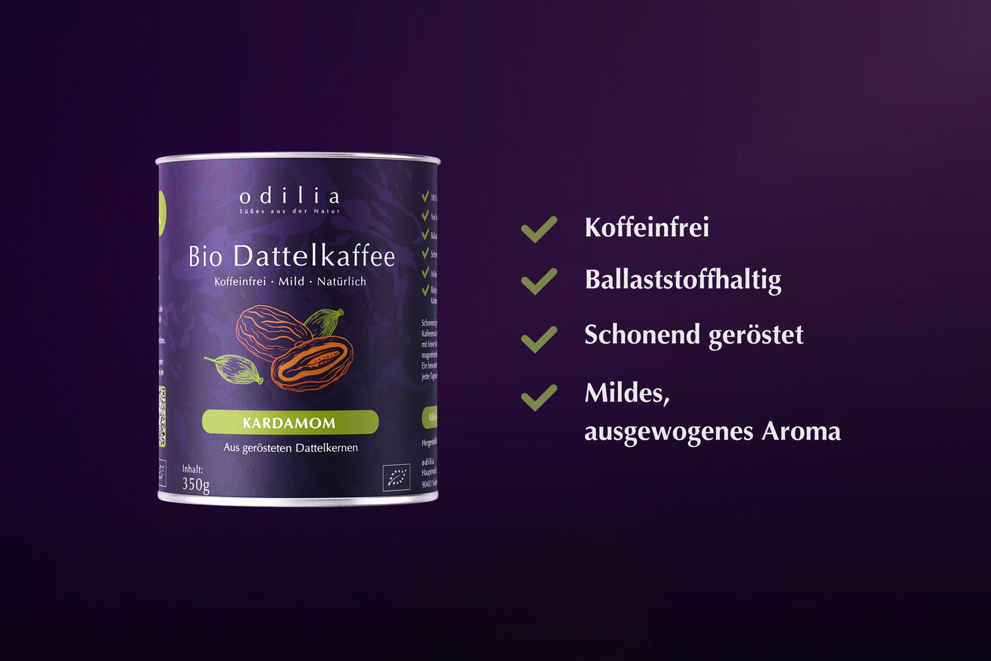 Dattelkaffee mit Kardamom 350g