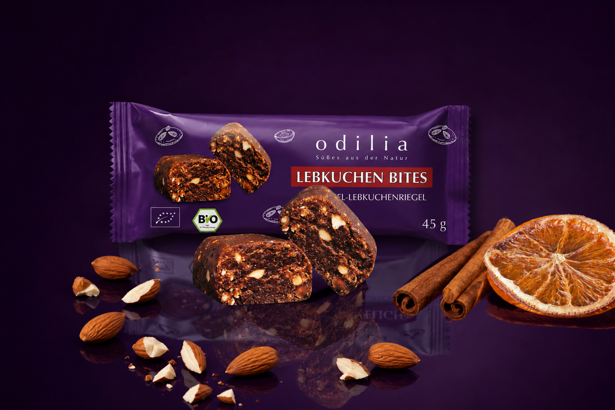 Lebkuchen Bites- Bio Dattellebkuchenriegel