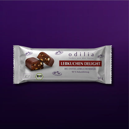 Lebkuchen Delight -Bio Lebkuchenriegel mit Schokolade