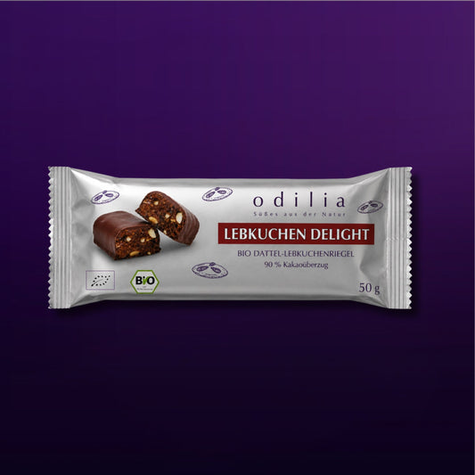 Lebkuchen Delight -Bio Lebkuchenriegel mit Schokolade