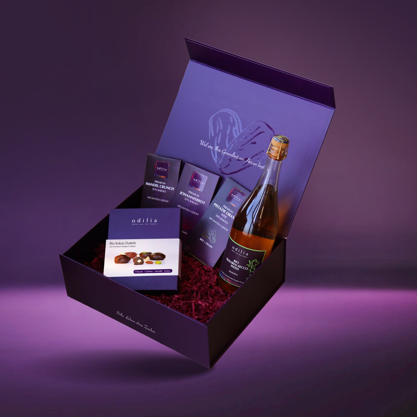 Genussbox Schoko & Sparkling Traube – Alkoholfrei